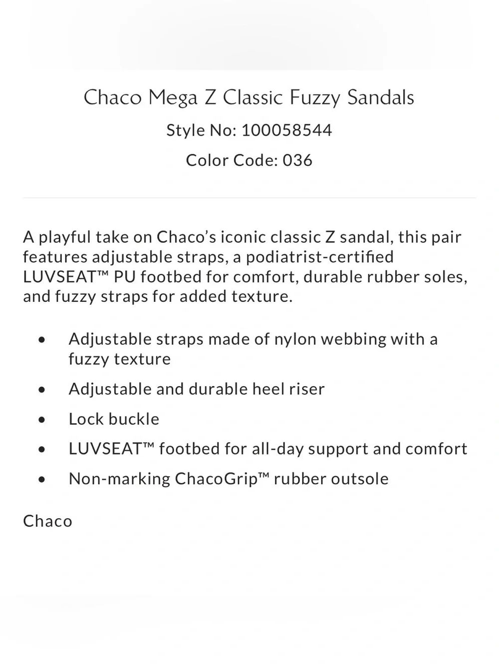 Chaco Mega Z Classic Fuzzy Sandals